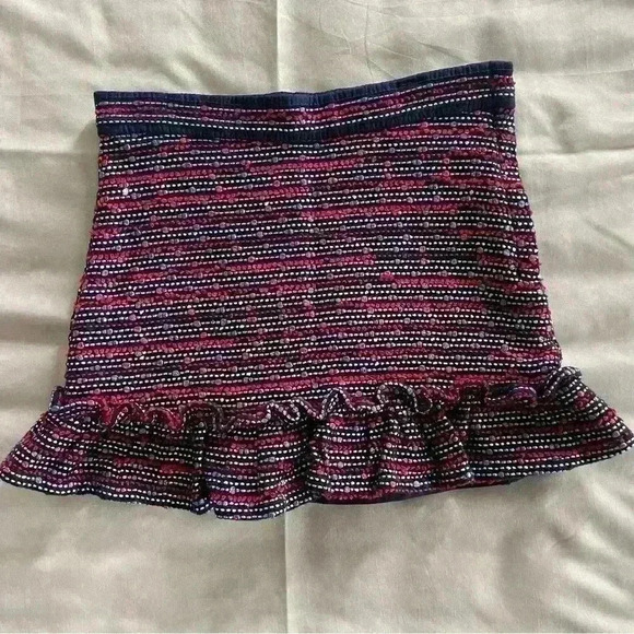Janie and Jack Size 6 Skirt Blue And Red Ruffle Patriotic Casual Straight Short - Picture 1 of 4